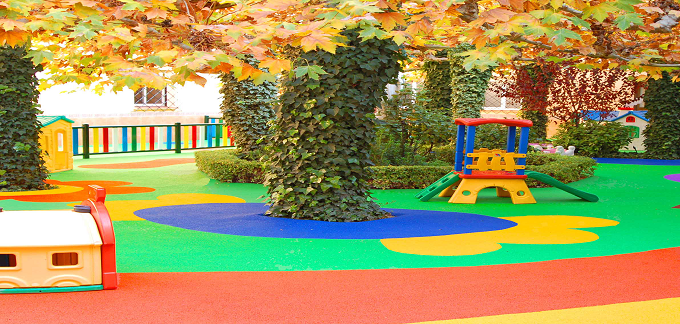 Детская площадка из экологичной плитки